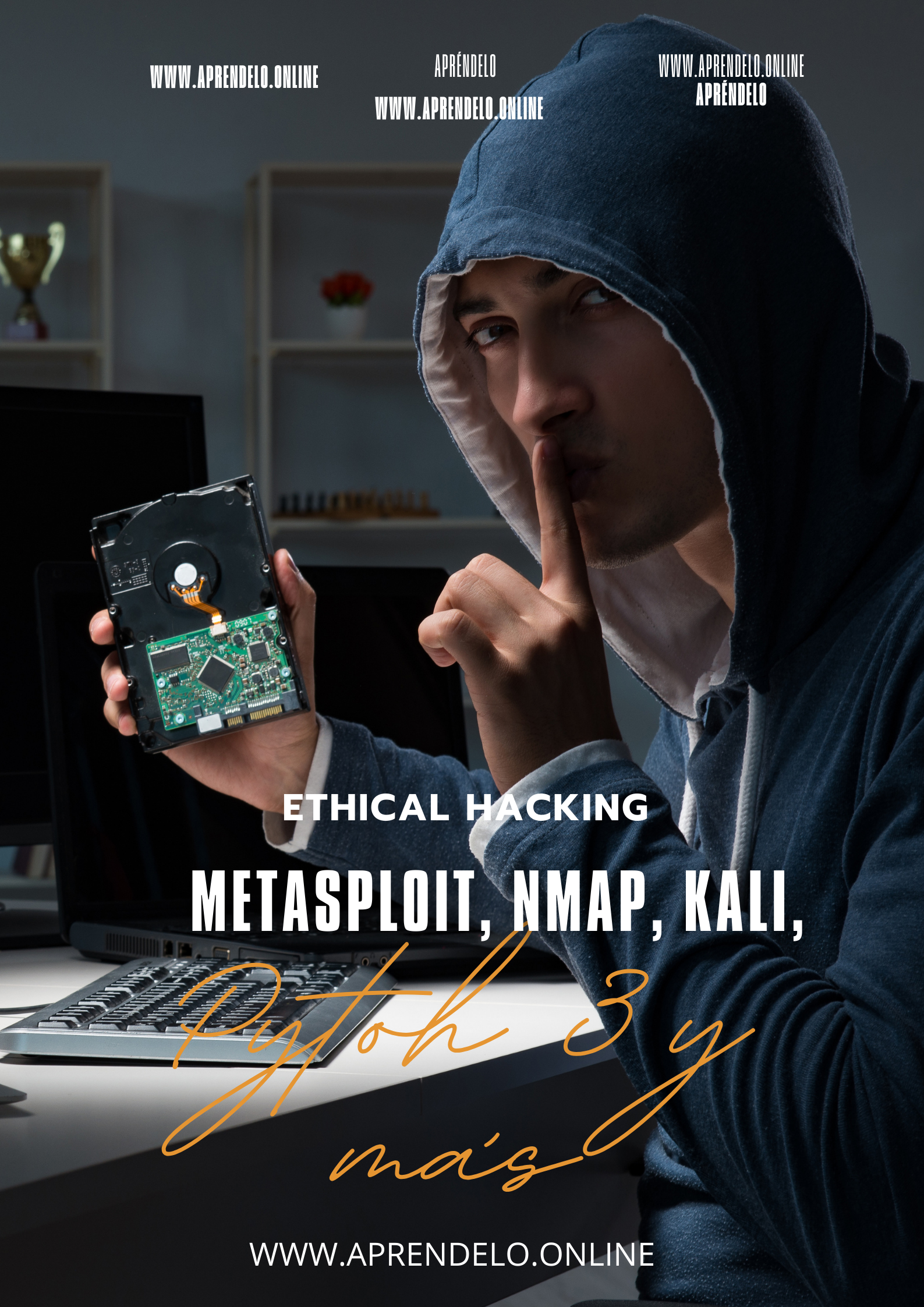 Image Ethical Hacking Metasploit, NMAP, Kali, Pytoh 3 y más