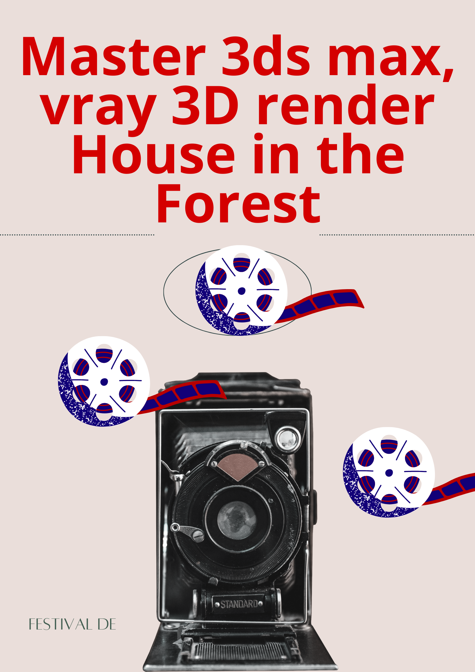 Image Master 3ds max, vray 3D render House in the Forest