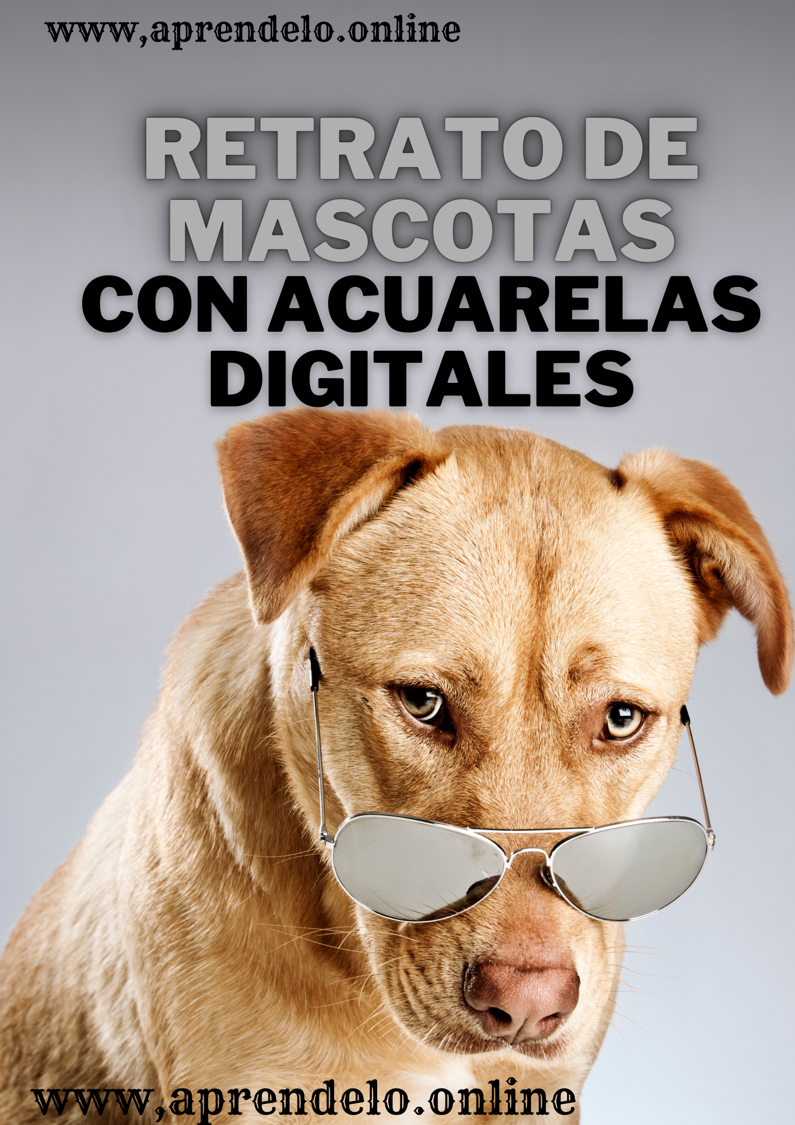 Image Retrato de mascotas con acuarelas digitales